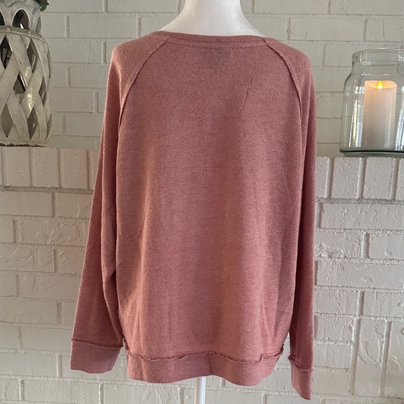 a.n.a Women's V-Neck Sweater - Rose / Peach Color - Picture 9 of 12